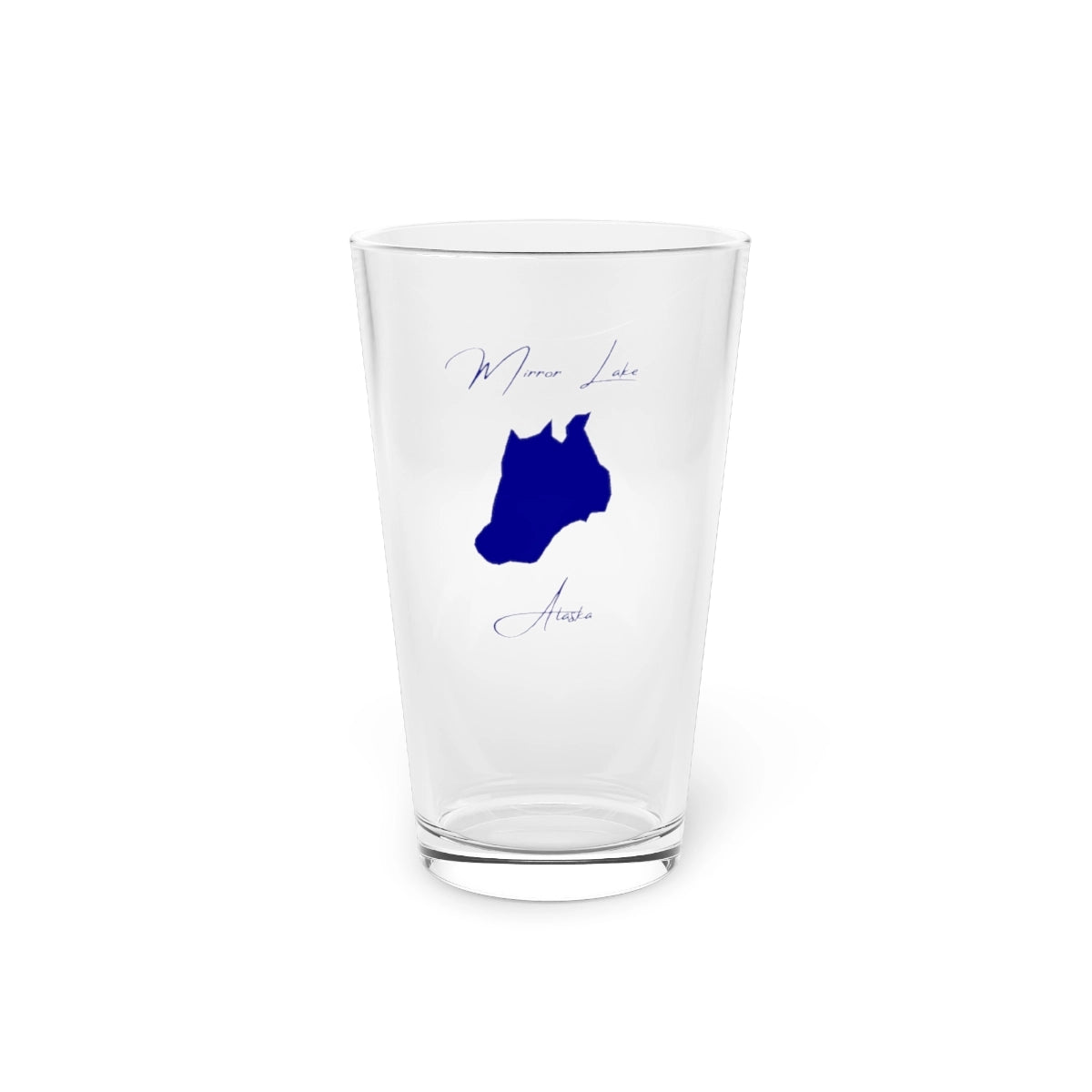 Alaska  Mirror  Lake  16oz  Pint  Glass  front  position  view  from  front  16oz.webp