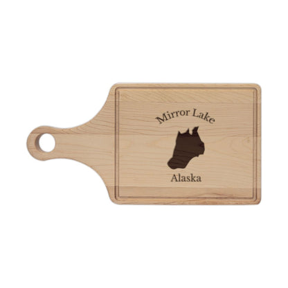 Alaska  Mirror  Lake  Engraved  Cutting  Board  front  position  view  from  front  maple.webp