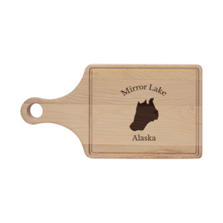Alaska  Mirror  Lake  Engraved  Cutting  Board  front  position  view  from  front  maple.webp