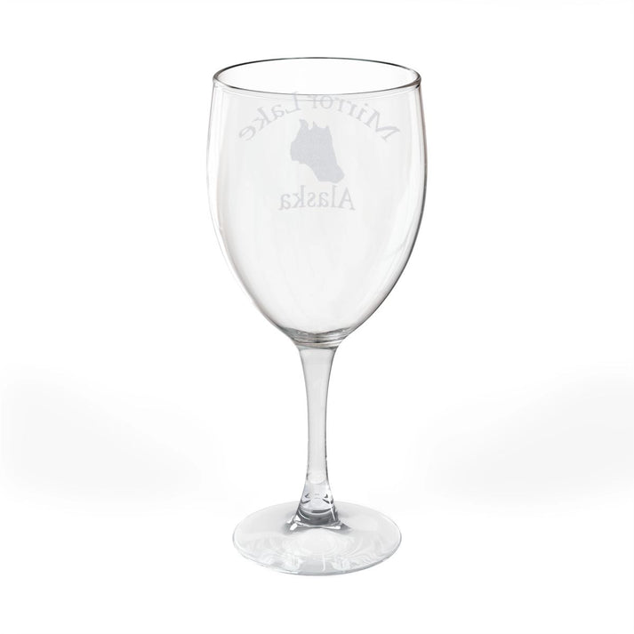 Alaska  Mirror  Lake  Engraved  Wine  Glass  other  position  view  from  back  10.5oz.webp