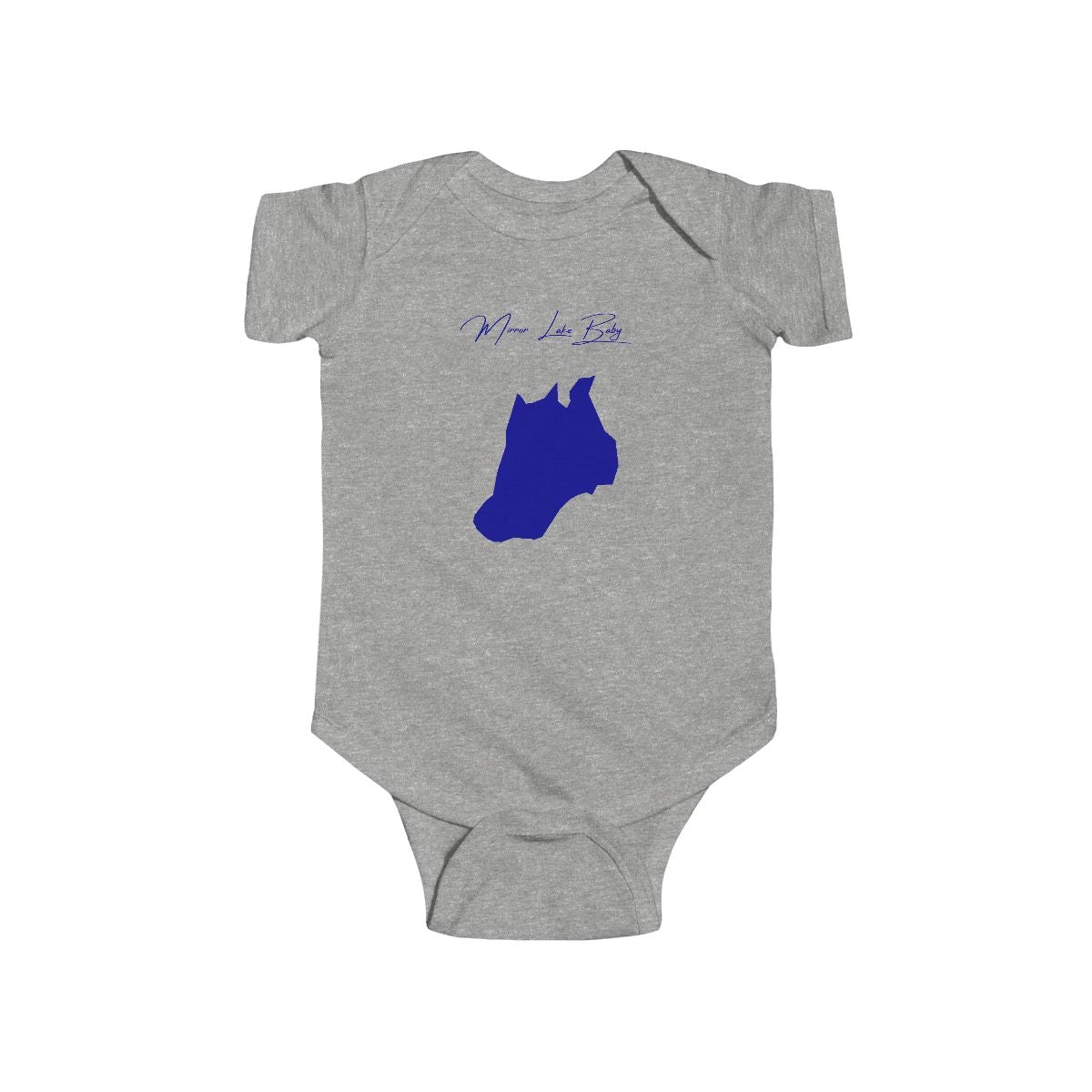 Alaska  Mirror  Lake  Onesie  front  position  view  from  front  heather.webp