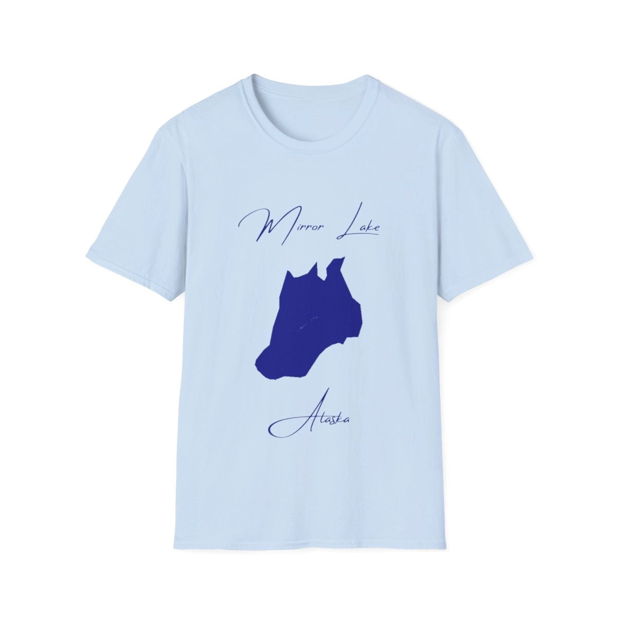Alaska  Mirror  Lake  T-shirt  front  position  view  from  front  light  blue.webp