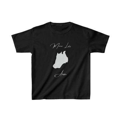 Alaska  Mirror  Lake  Youth  T-shirt  front  position  view  from  front  black.webp