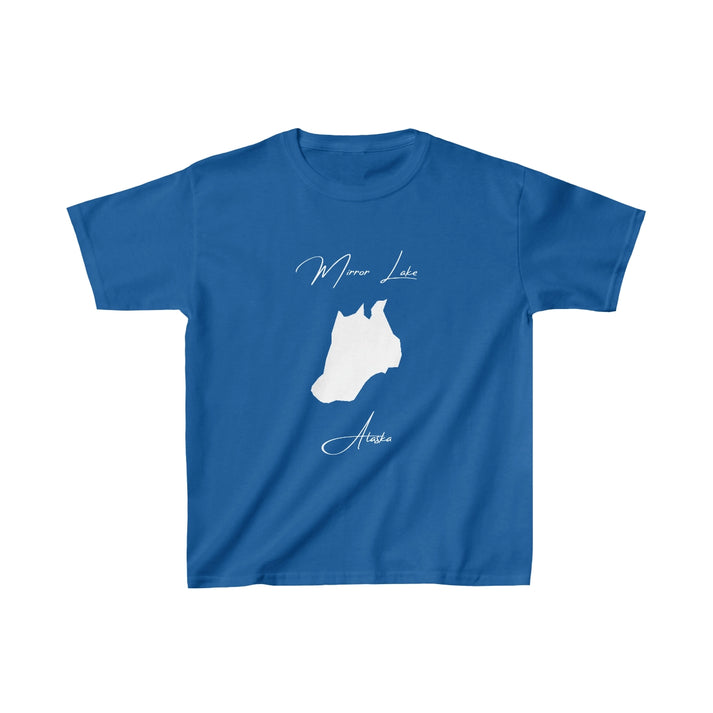 Alaska  Mirror  Lake  Youth  T-shirt  front  position  view  from  front  royal.webp