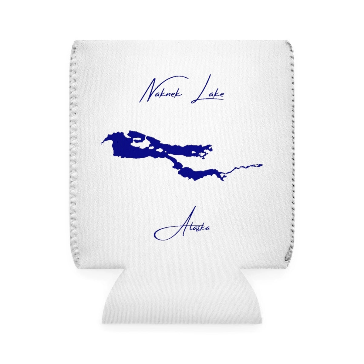 Alaska  Naknek  Lake  Can  Koozie  front  position  view  from  front-1  white.webp