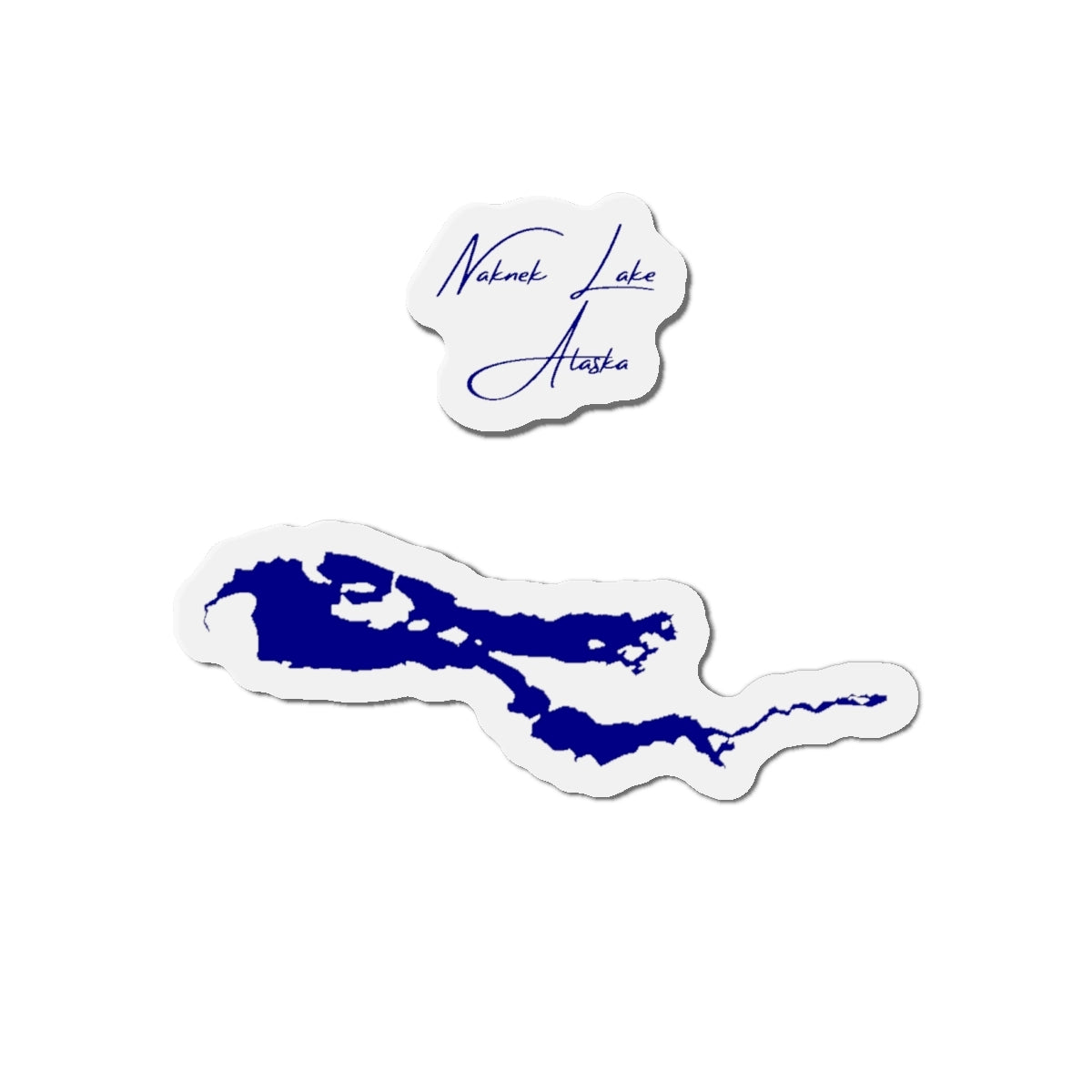 Alaska  Naknek  Lake  Die  Cut  Magnet  front  position  view  from  front  4  x  4.webp