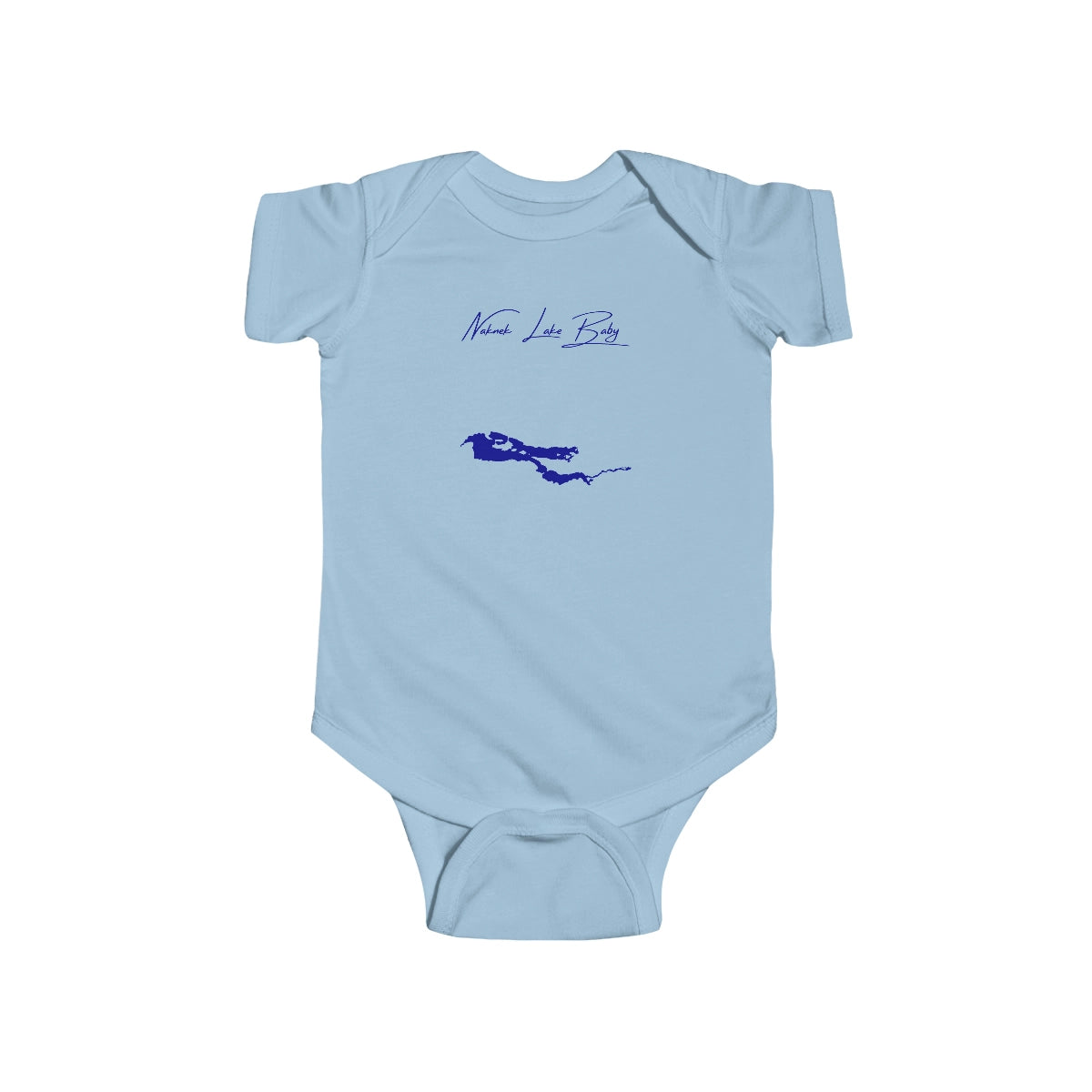 Alaska  Naknek  Lake  Onesie  front  position  view  from  front  light  blue.webp