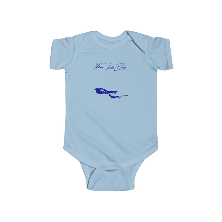 Alaska  Naknek  Lake  Onesie  front  position  view  from  front  light  blue.webp