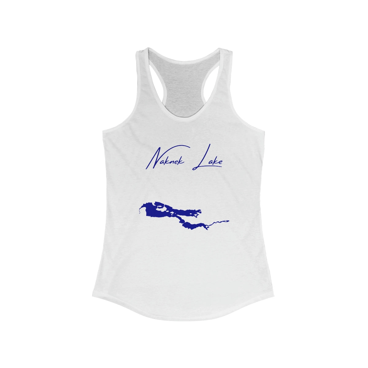 Alaska  Naknek  Lake  Racerback-Tank  front  position  view  from  front  solid  white.webp