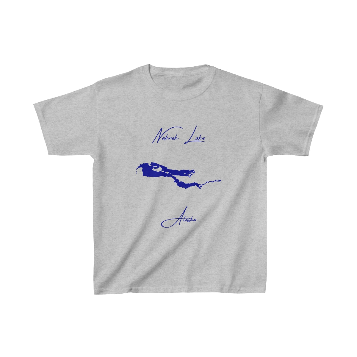 Alaska  Naknek  Lake  Youth  T-shirt  front  position  view  from  front  sport  grey.webp