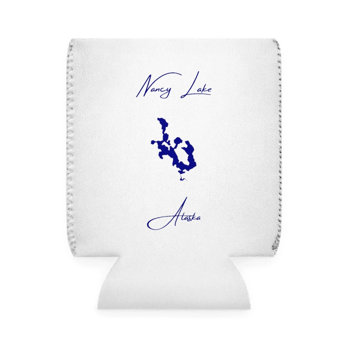 Alaska  Nancy  Lake  Can  Koozie  front  position  view  from  front-1  white.webp