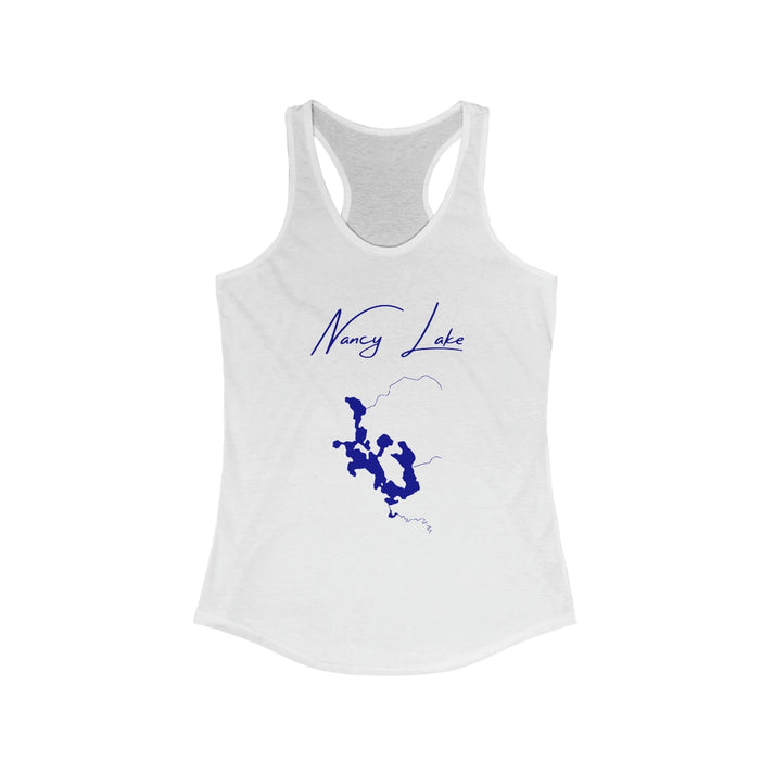 Alaska  Nancy  Lake  Racerback-Tank  front  position  view  from  front  solid  white.webp