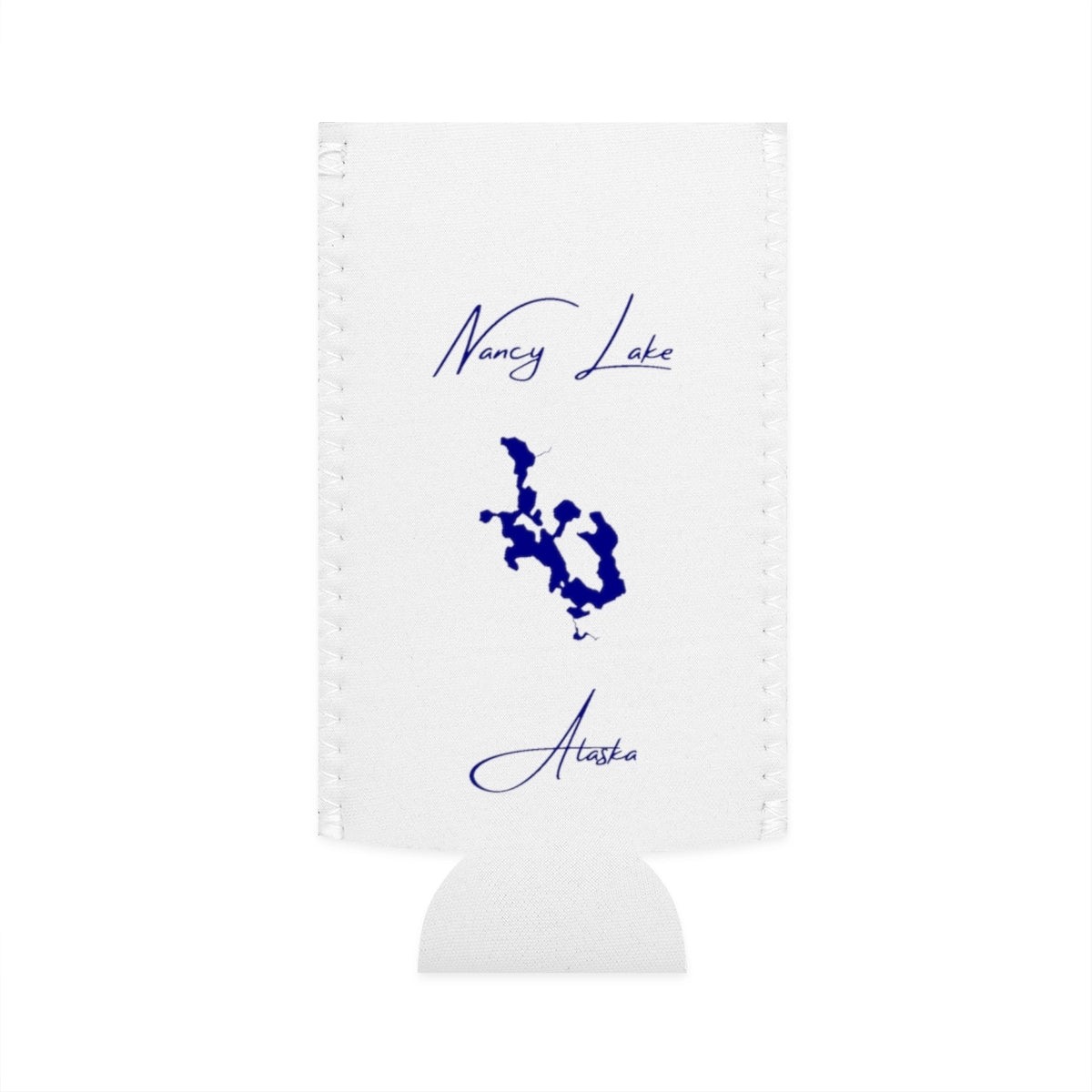 Alaska  Nancy  Lake  Slim  Can  Koozie  front  position  view  from  flat-front  white.webp