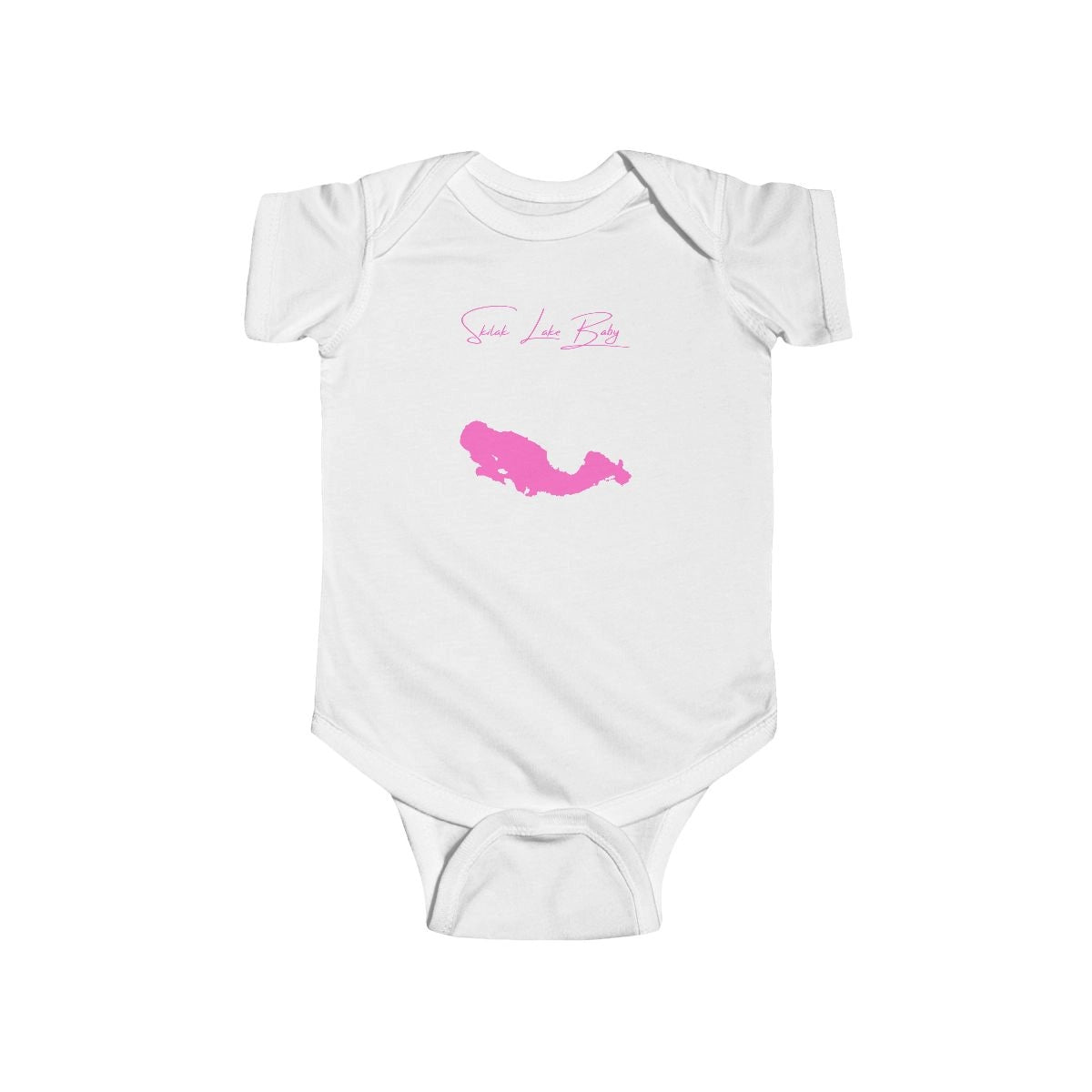 Alaska  Skilak  Lake  Onesie  front  position  view  from  front  white.webp
