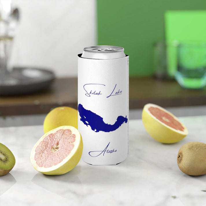 Alaska  Skilak  Lake  Slim  Can  Koozie  front  position  view  from  context-2  white.webp