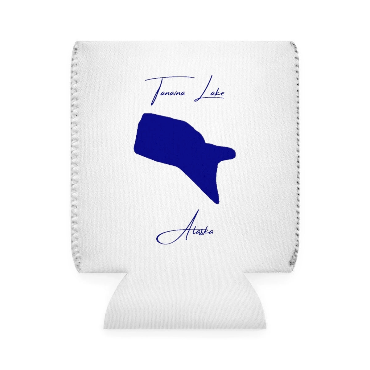 Alaska  Tanaina  Lake  Can  Koozie  front  position  view  from  front-1  white.webp