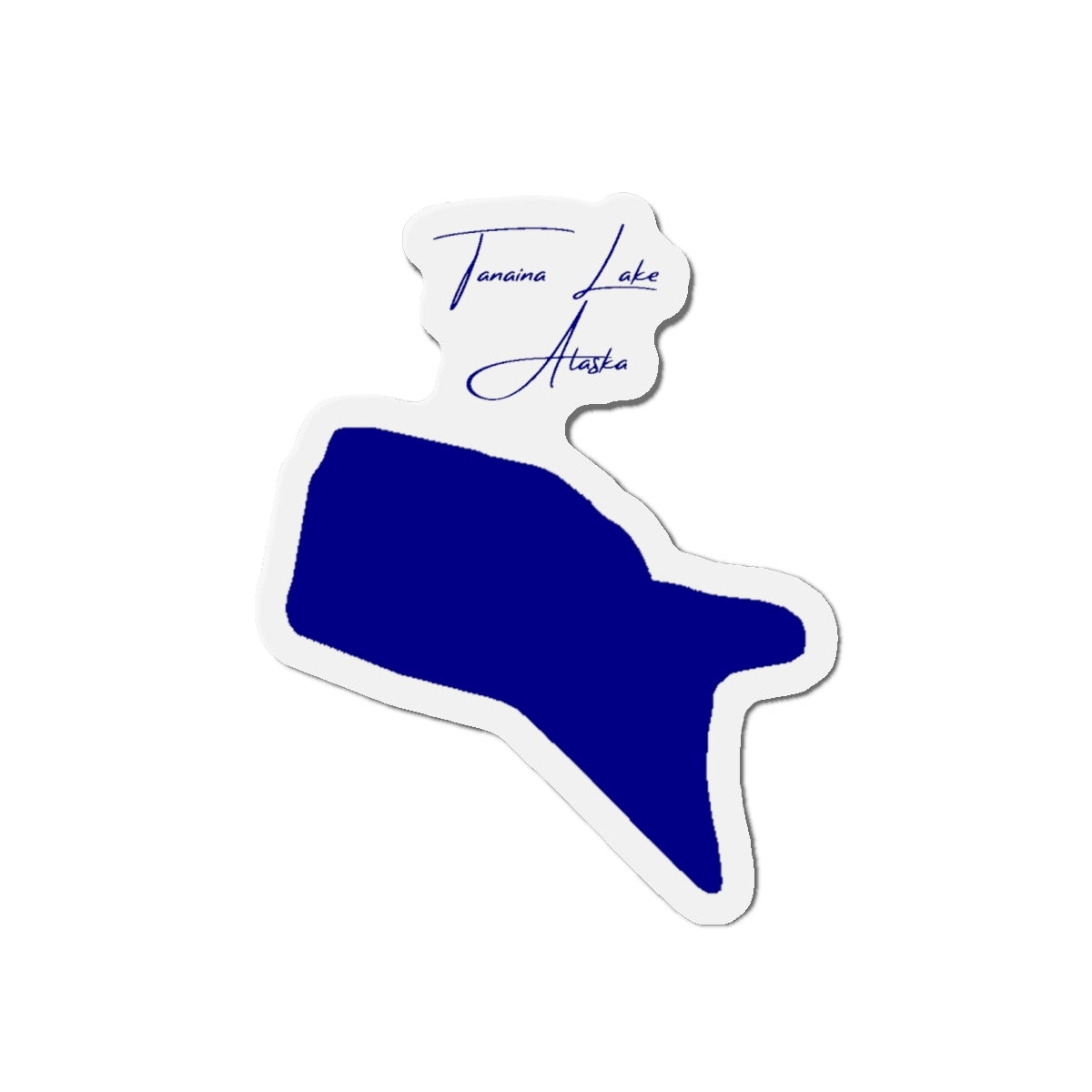 Alaska  Tanaina  Lake  Die  Cut  Magnet  front  position  view  from  front  4  x  4.webp