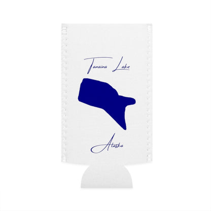Alaska  Tanaina  Lake  Slim  Can  Koozie  front  position  view  from  flat-front  white.webp