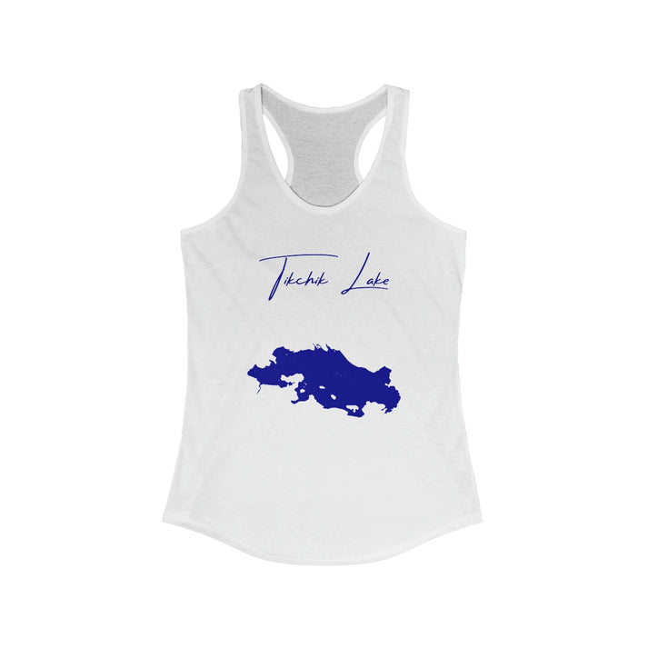 Alaska  Tikchik  Lake  Racerback-Tank  front  position  view  from  front  solid  white.webp
