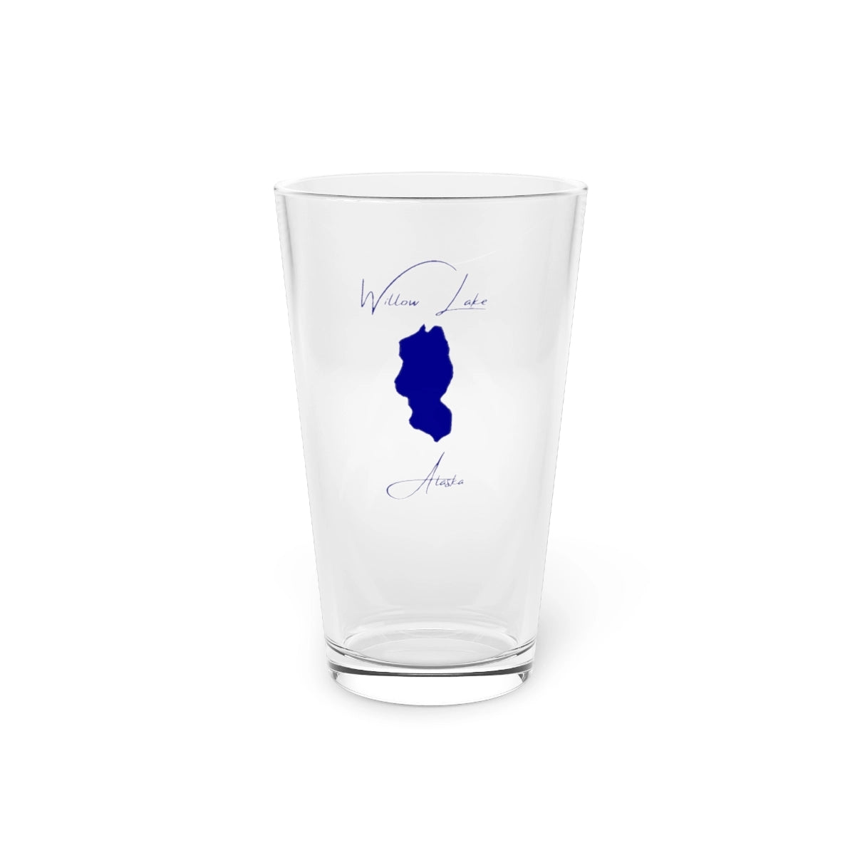 Alaska  Willow  Lake  16oz  Pint  Glass  front  position  view  from  front  16oz.webp