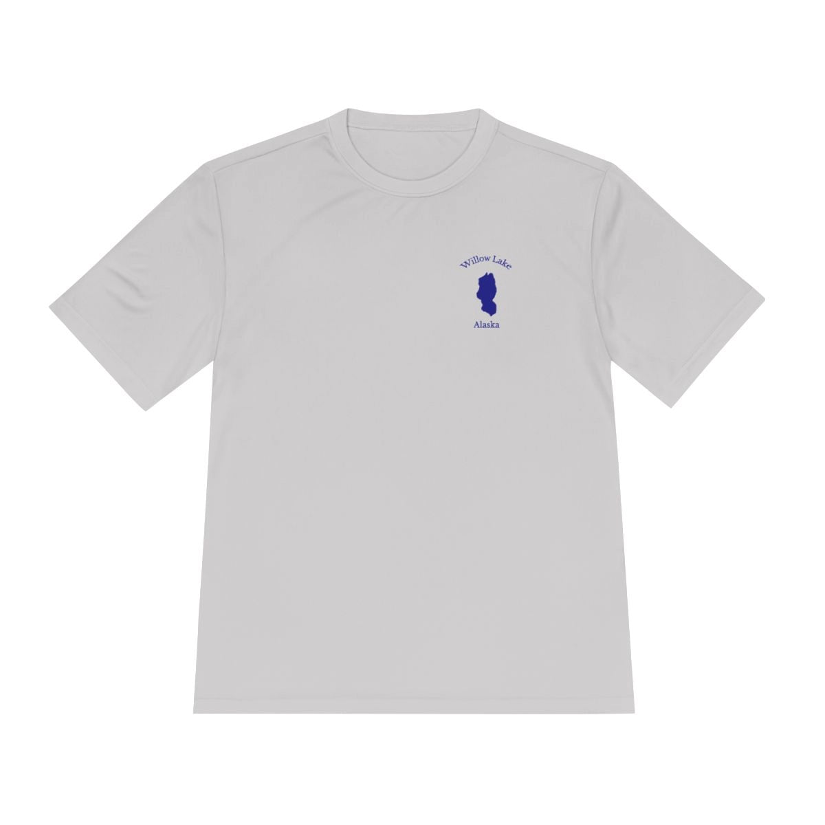 Alaska  Willow  Lake  Moisture  Wicking  Tee  front  position  view  from  front  silver.webp