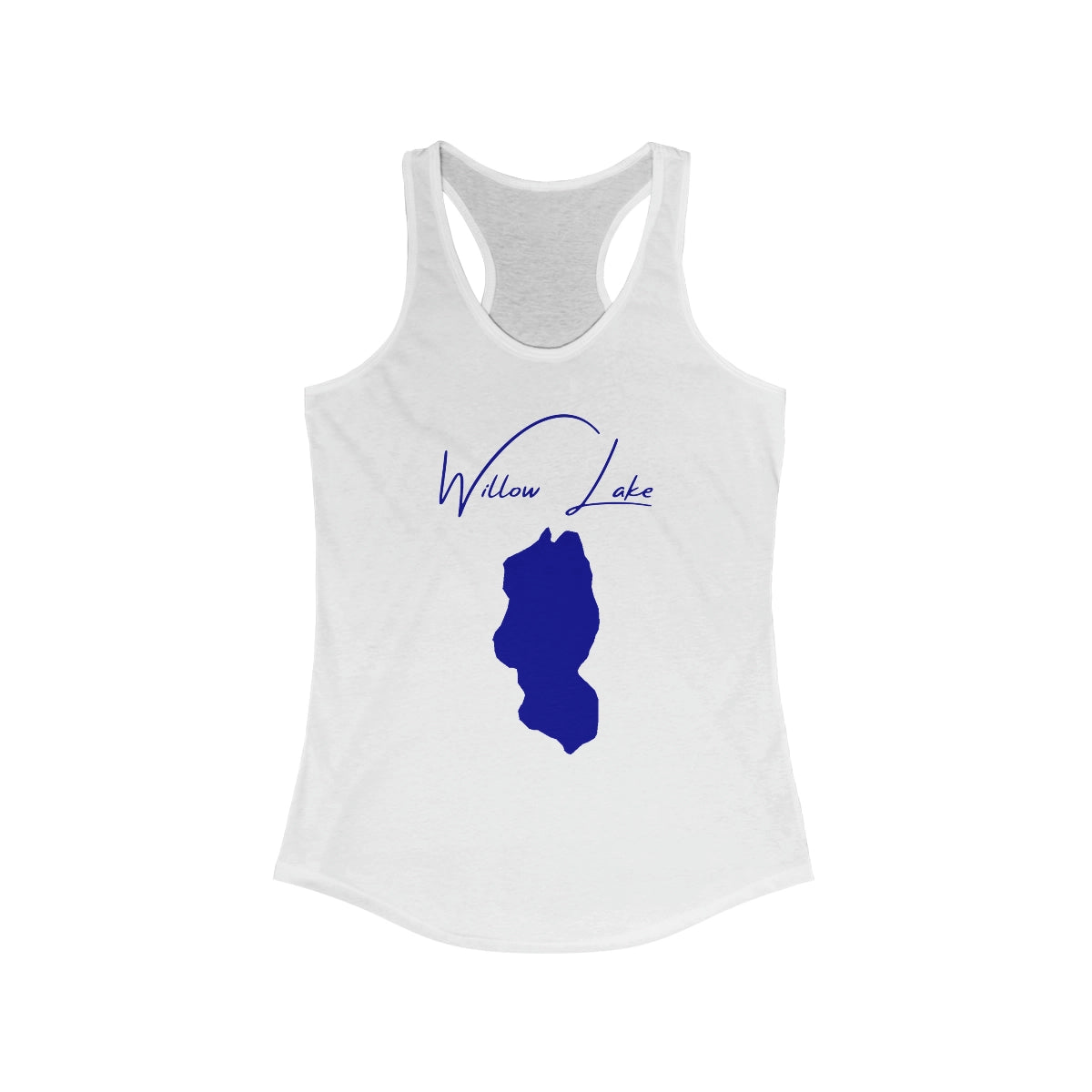 Alaska  Willow  Lake  Racerback-Tank  front  position  view  from  front  solid  white.webp