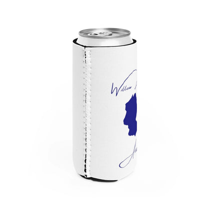 Alaska  Willow  Lake  Slim  Can  Koozie  all  position  view  from  right  white.webp