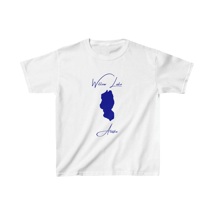 Alaska  Willow  Lake  Youth  T-shirt  front  position  view  from  front  white.webp