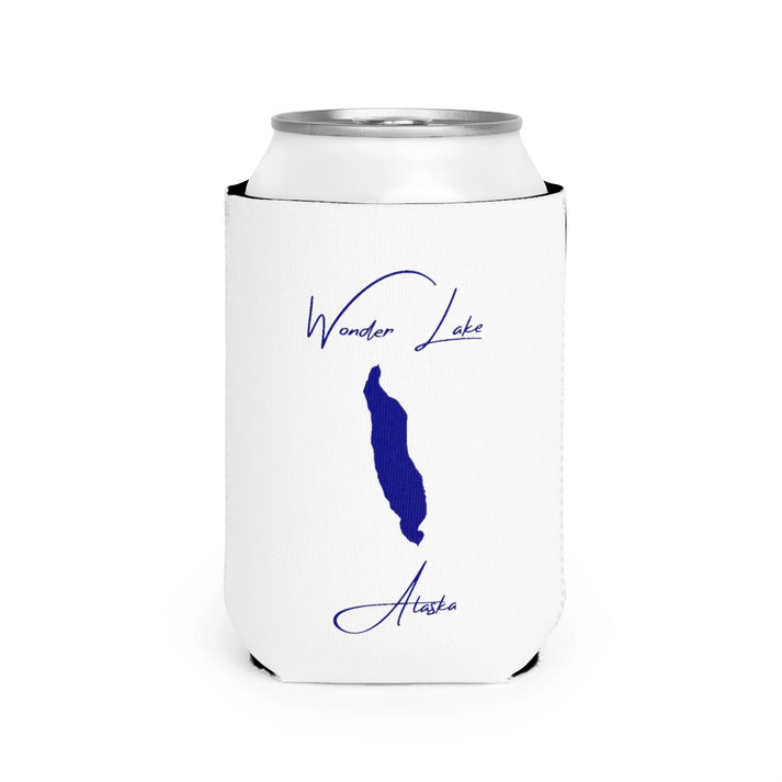 Alaska  Wonder  Lake  Can  Koozie  front  position  view  from  front-2  white.webp