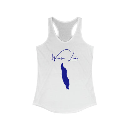 Alaska  Wonder  Lake  Racerback-Tank  front  position  view  from  front  solid  white.webp