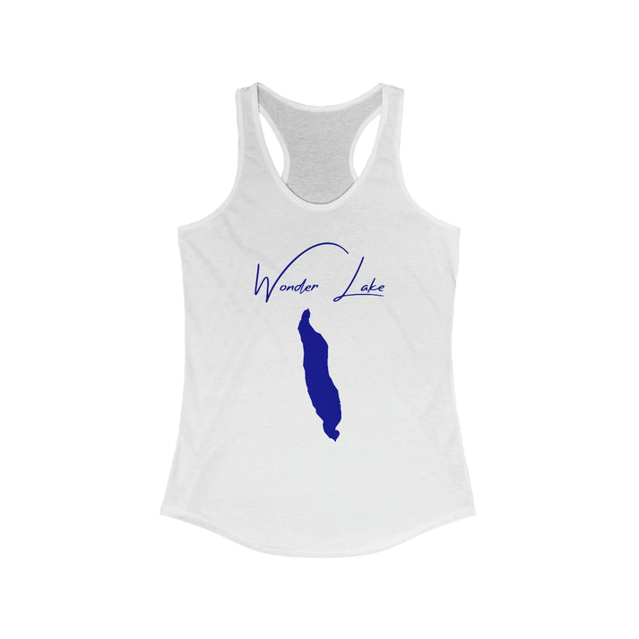 Alaska  Wonder  Lake  Racerback-Tank  front  position  view  from  front  solid  white.webp