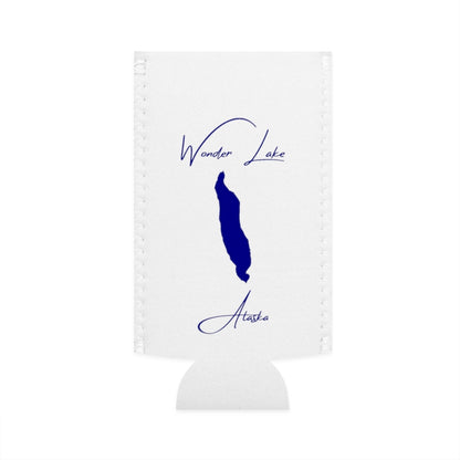 Alaska  Wonder  Lake  Slim  Can  Koozie  front  position  view  from  flat-front  white.webp