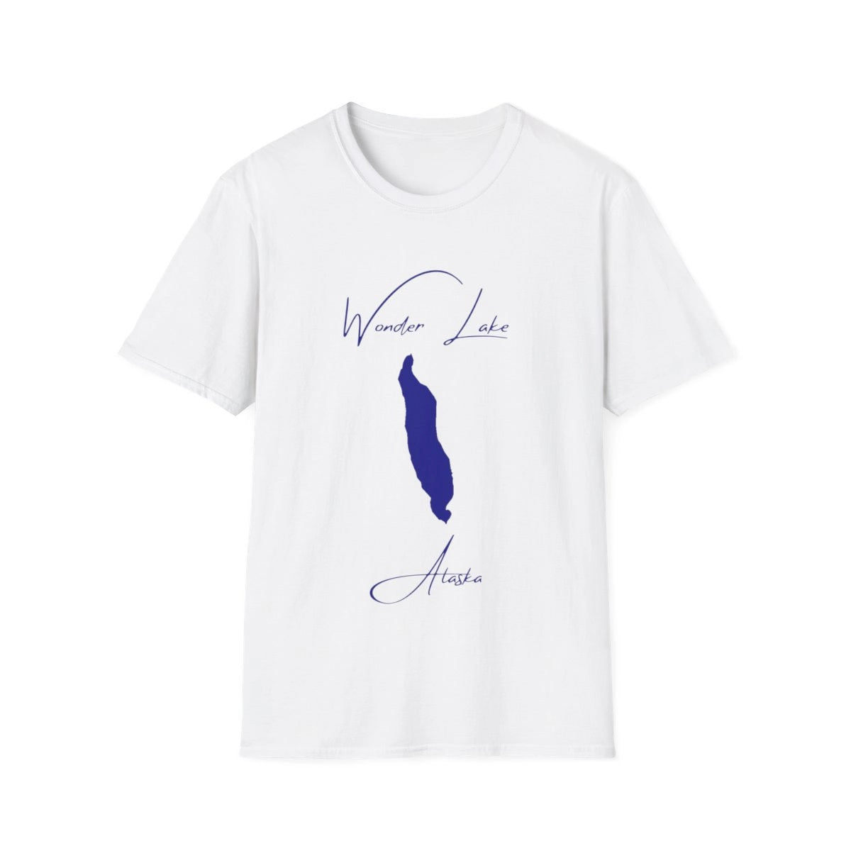 Alaska  Wonder  Lake  T-shirt  front  position  view  from  front  white.webp