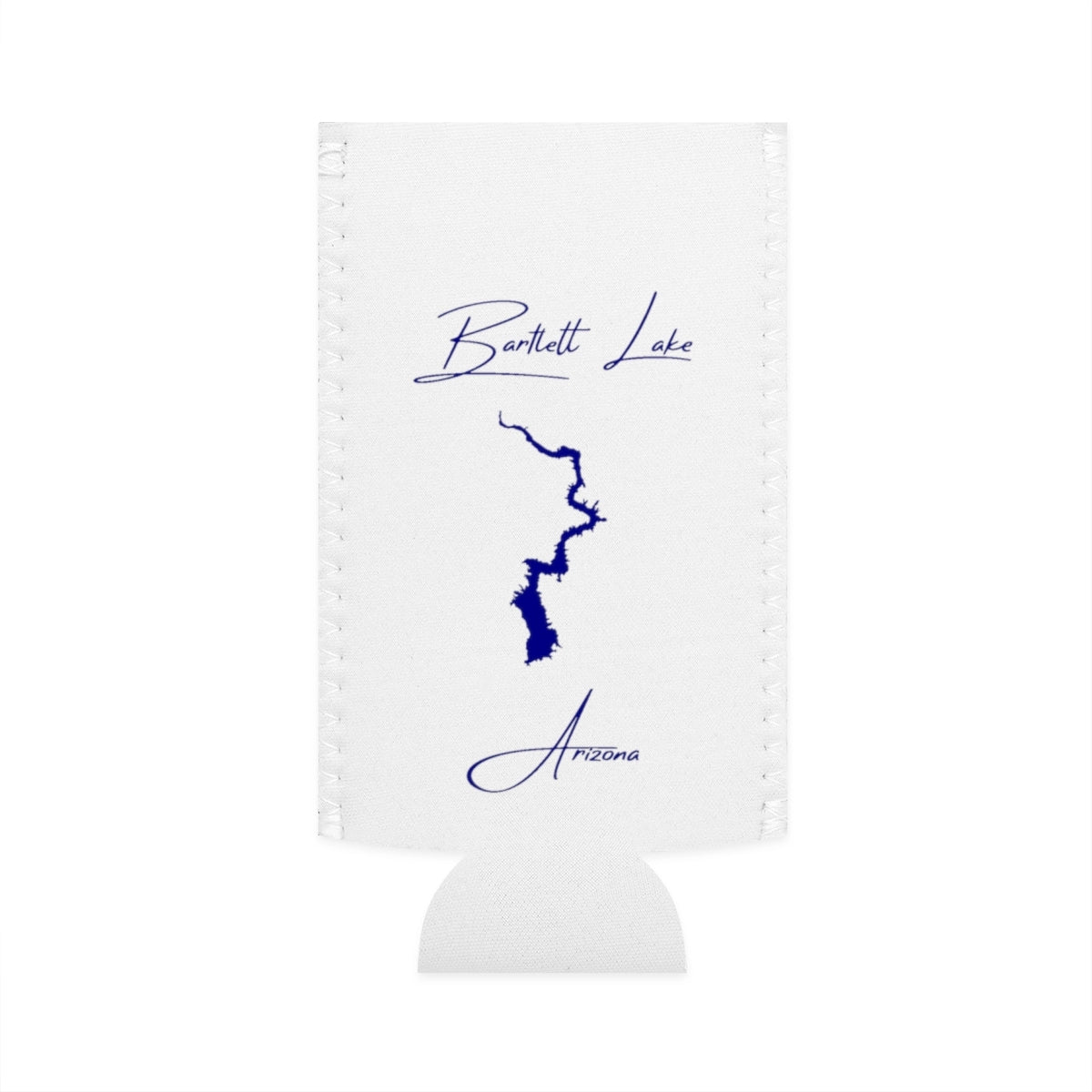 Arizona  Bartlett  Lake  Slim  Can  Koozie  front  position  view  from  flat-front  white.webp