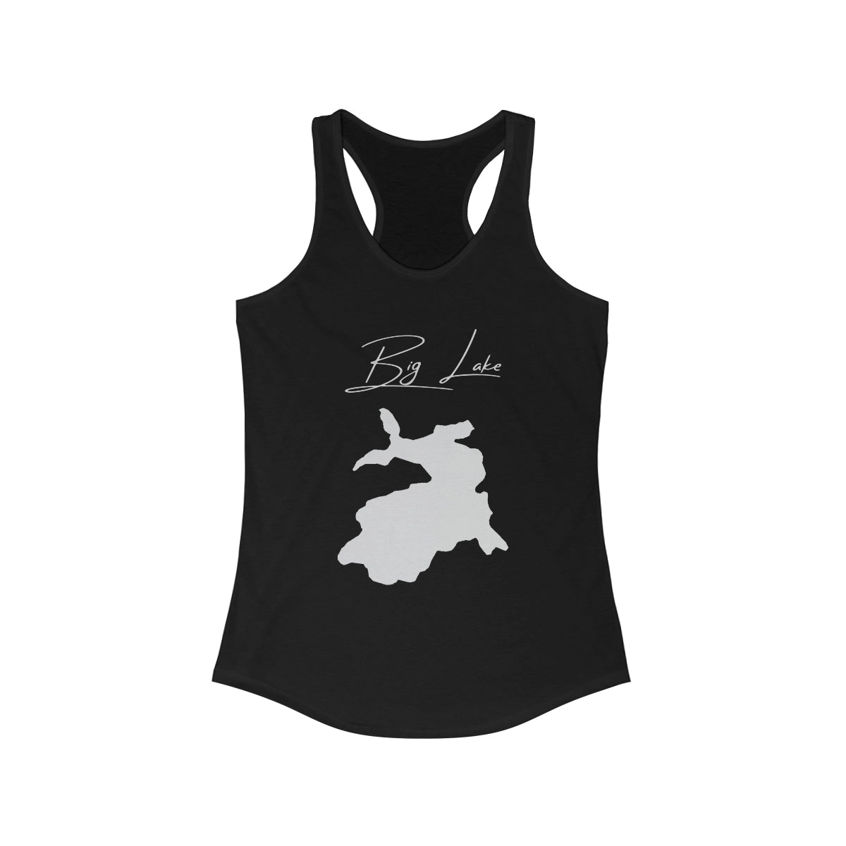 Arizona  Big  Lake  Racerback-Tank  front  position  view  from  front  solid  black.webp