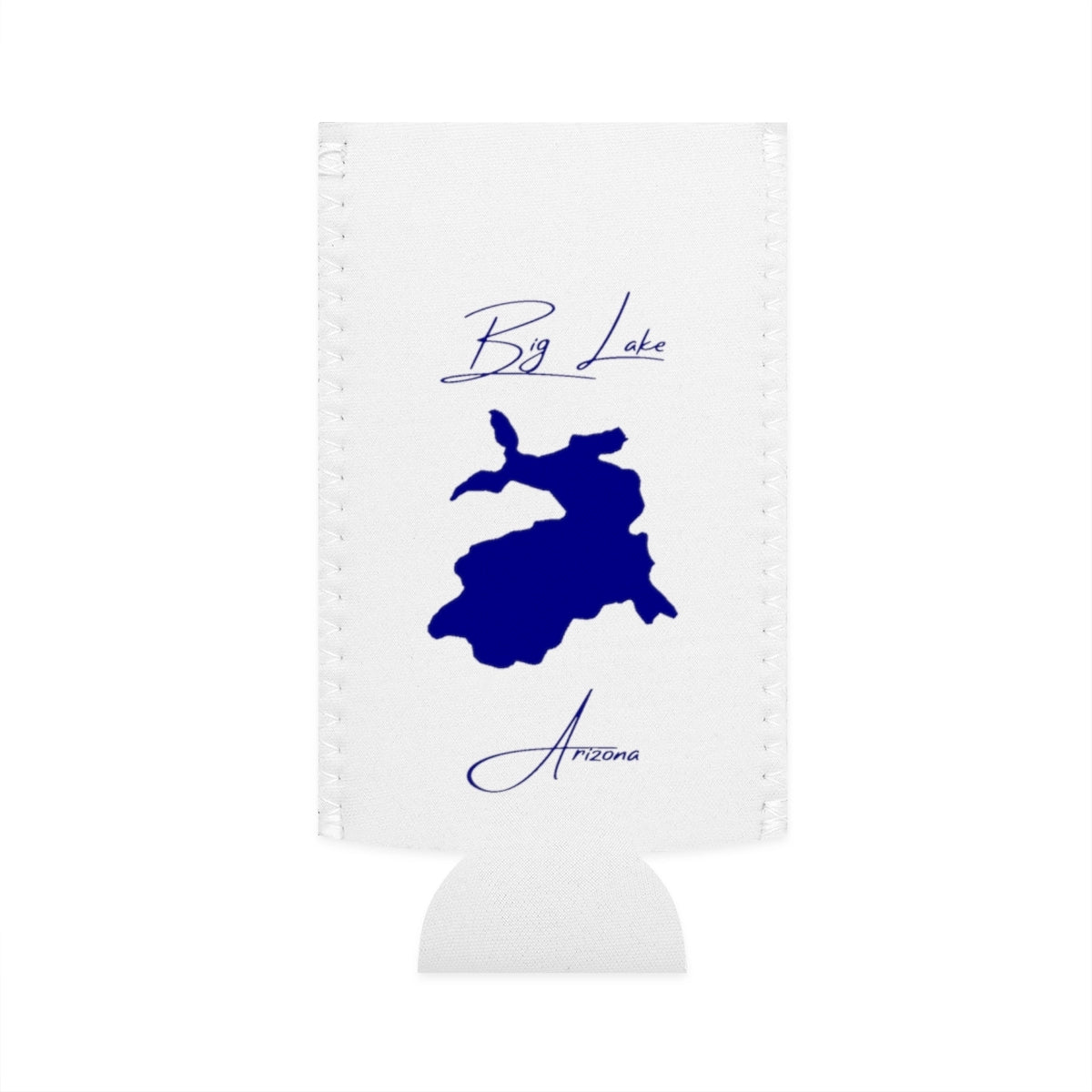 Arizona  Big  Lake  Slim  Can  Koozie  front  position  view  from  flat-front  white.webp
