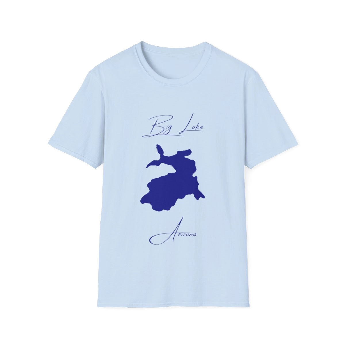 Arizona  Big  Lake  T-shirt  front  position  view  from  front  light  blue.webp
