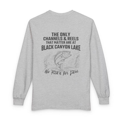 Arizona  Black  Canyon  Lake  Long  Sleeve  Fishing  T-shirt  back  position  view  from  back  sport  grey.webp