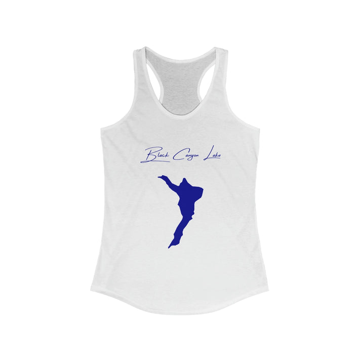 Arizona  Black  Canyon  Lake  Racerback-Tank  front  position  view  from  front  solid  white.webp