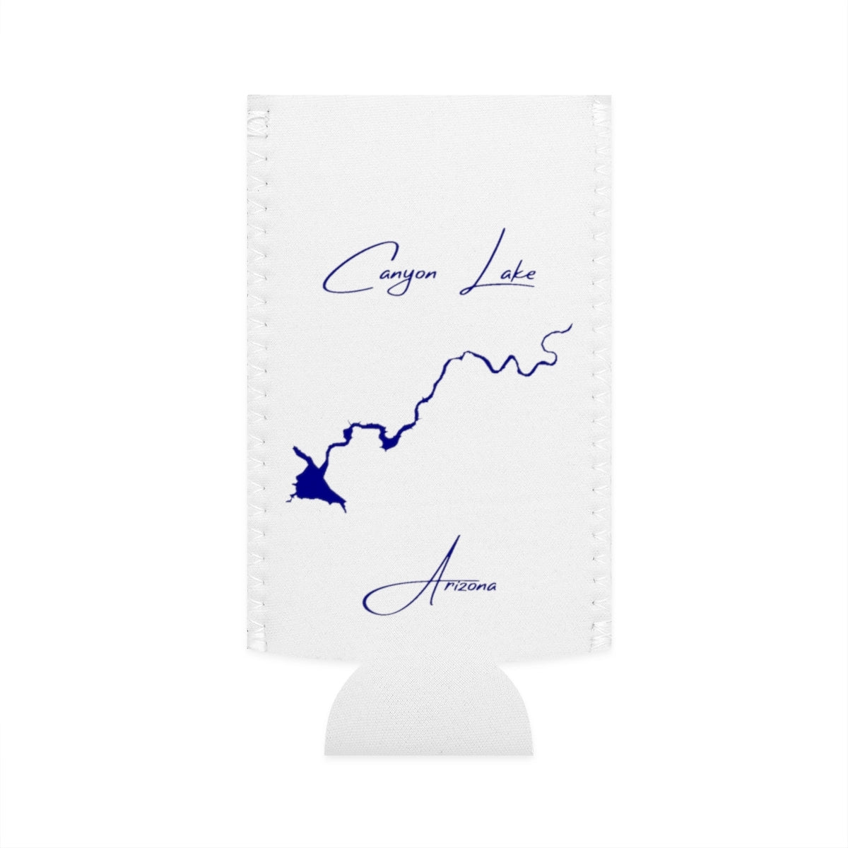 Arizona  Canyon  Lake  Slim  Can  Koozie  front  position  view  from  flat-front  white.webp