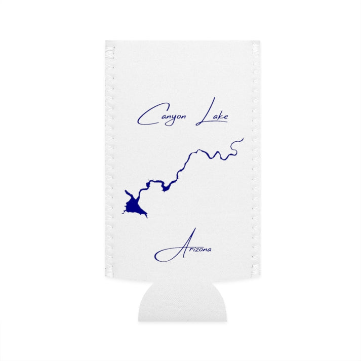 Arizona  Canyon  Lake  Slim  Can  Koozie  front  position  view  from  flat-front  white.webp