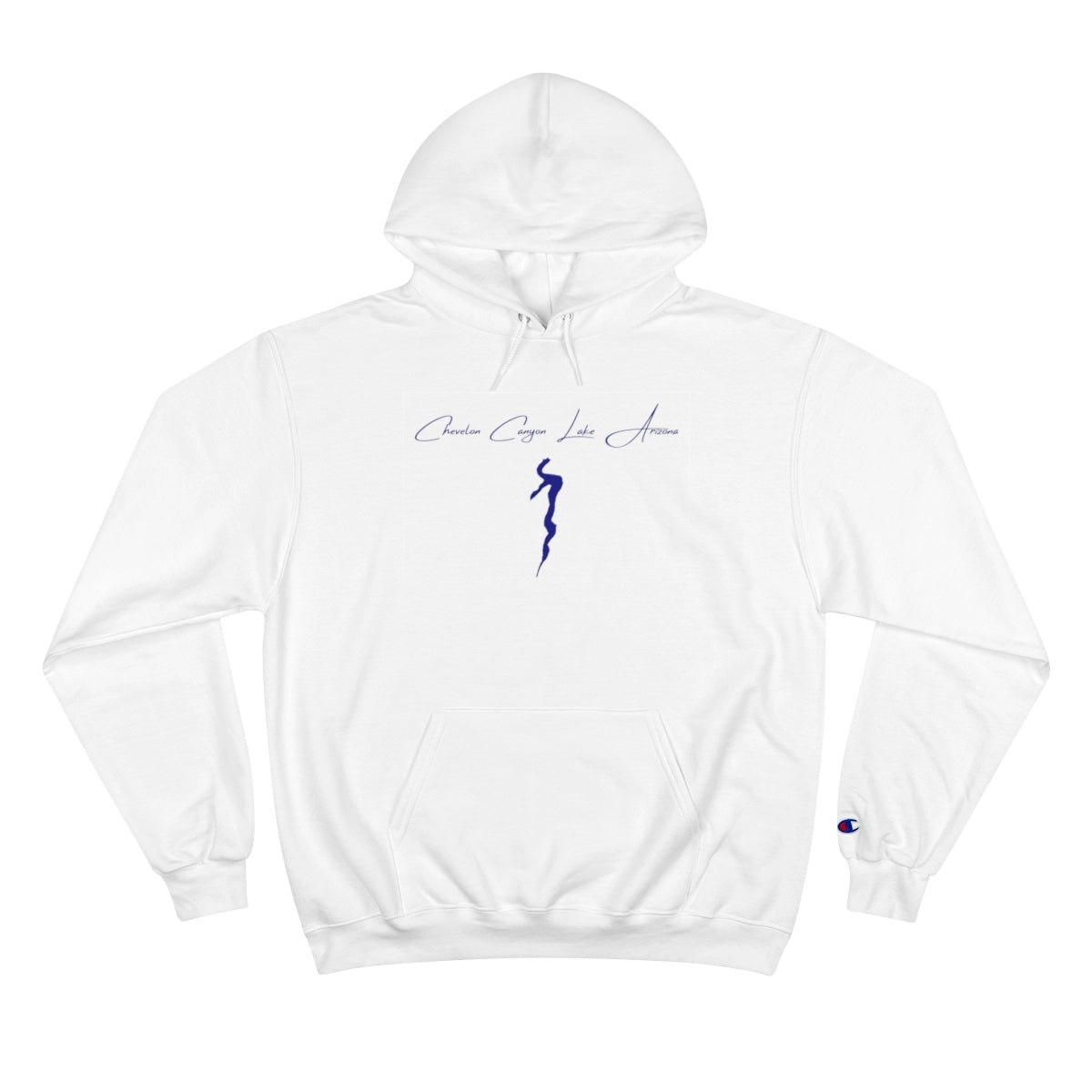 Arizona  Chevelon  Canyon  Lake  Hoodie  front  position  view  from  front  white.webp