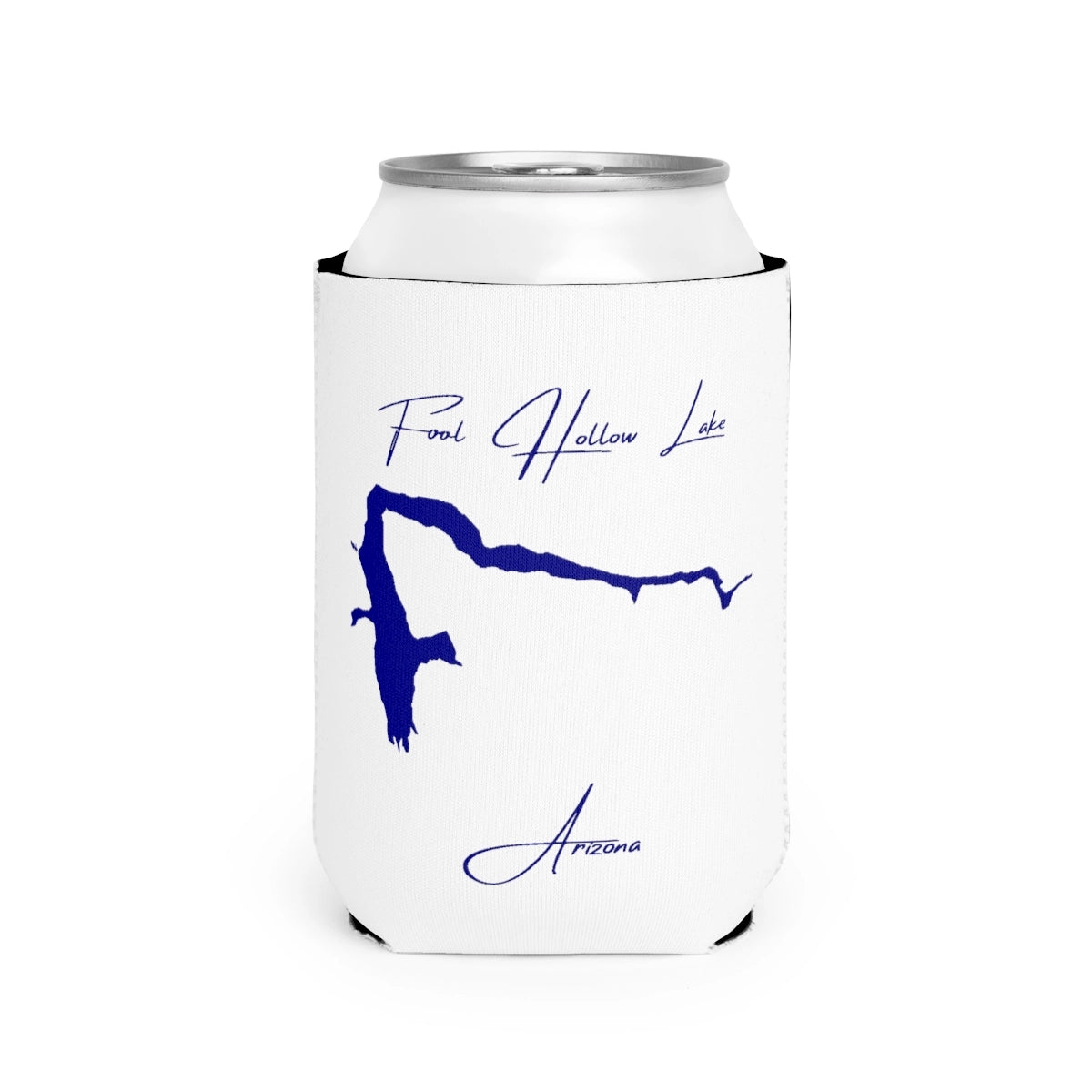 Arizona  Fool  Hollow  Lake  Can  Koozie  front  position  view  from  front-2  white.webp