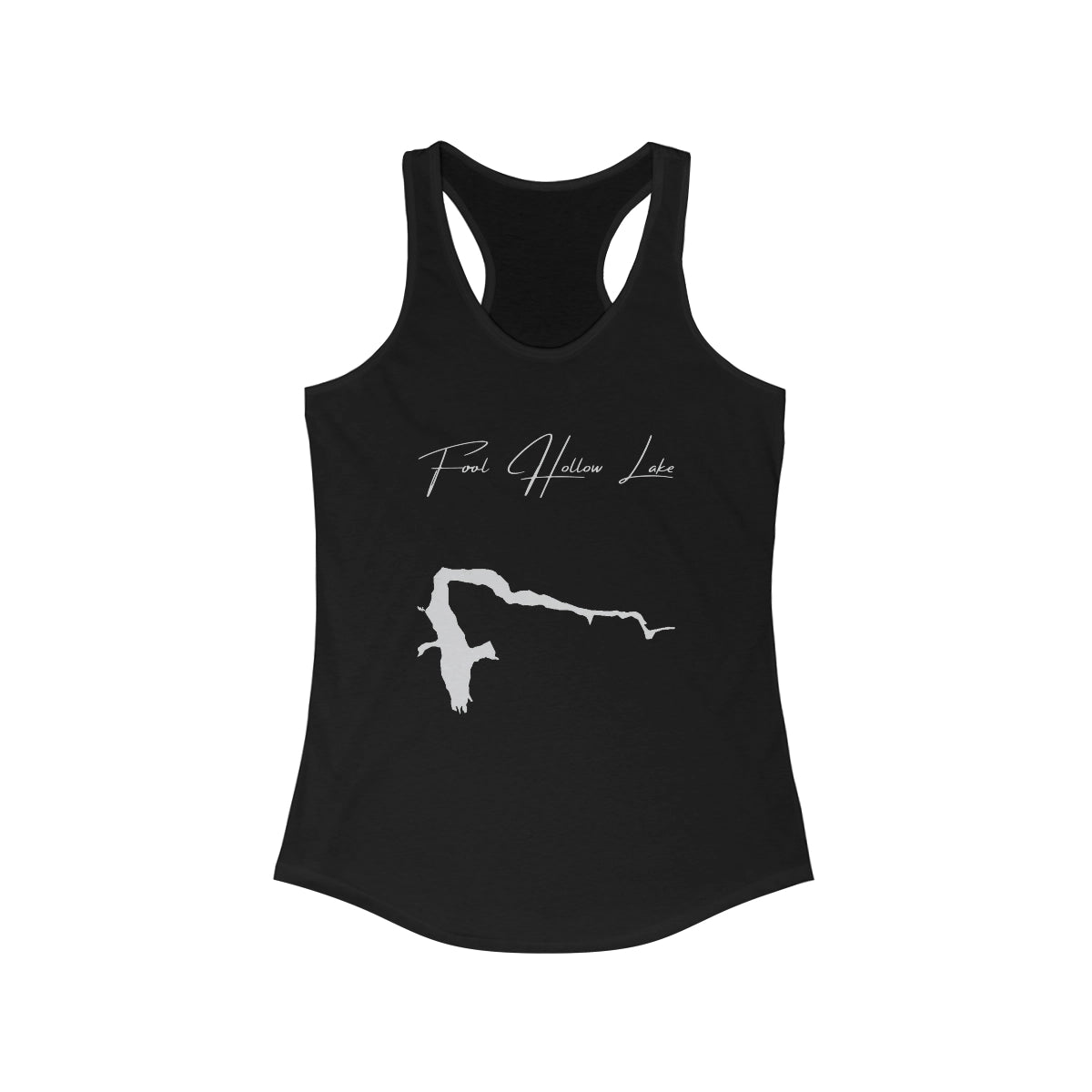 Arizona  Fool  Hollow  Lake  Racerback-Tank  front  position  view  from  front  solid  black.webp