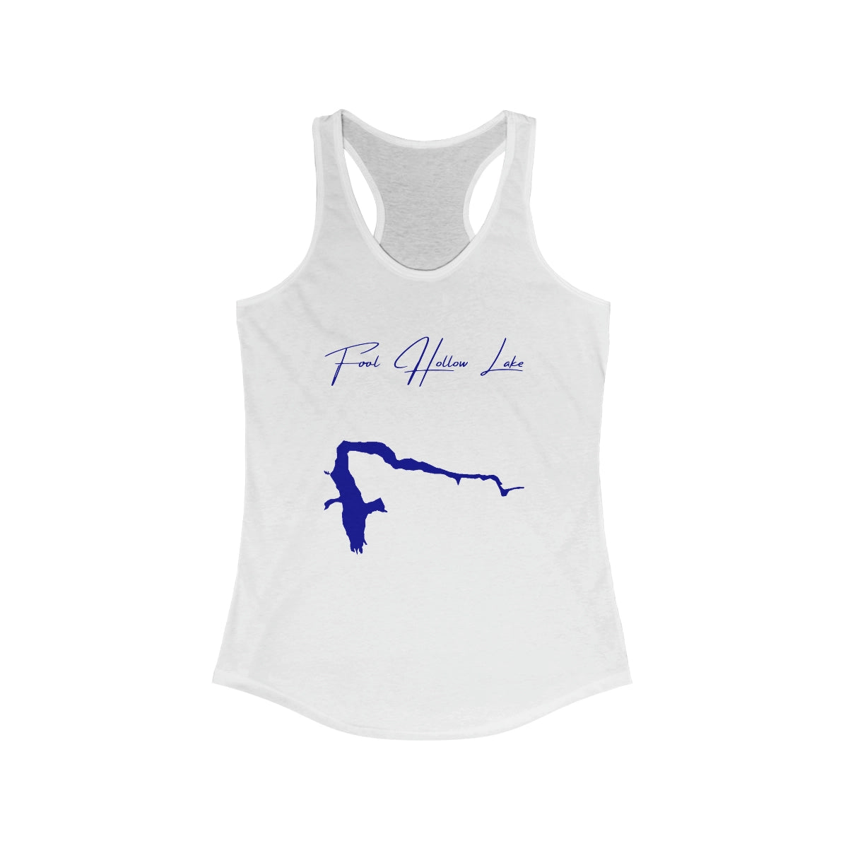 Arizona  Fool  Hollow  Lake  Racerback-Tank  front  position  view  from  front  solid  white.webp