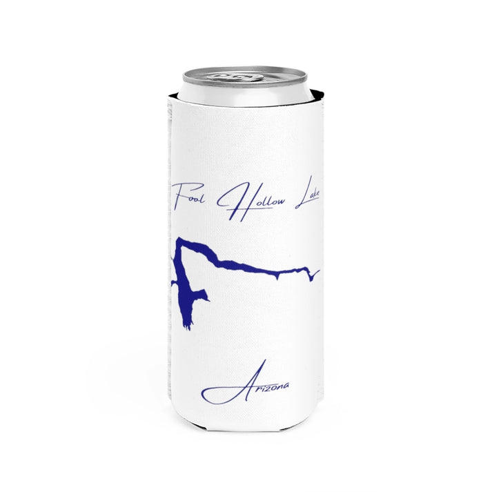Arizona  Fool  Hollow  Lake  Slim  Can  Koozie  front  position  view  from  front  white.webp
