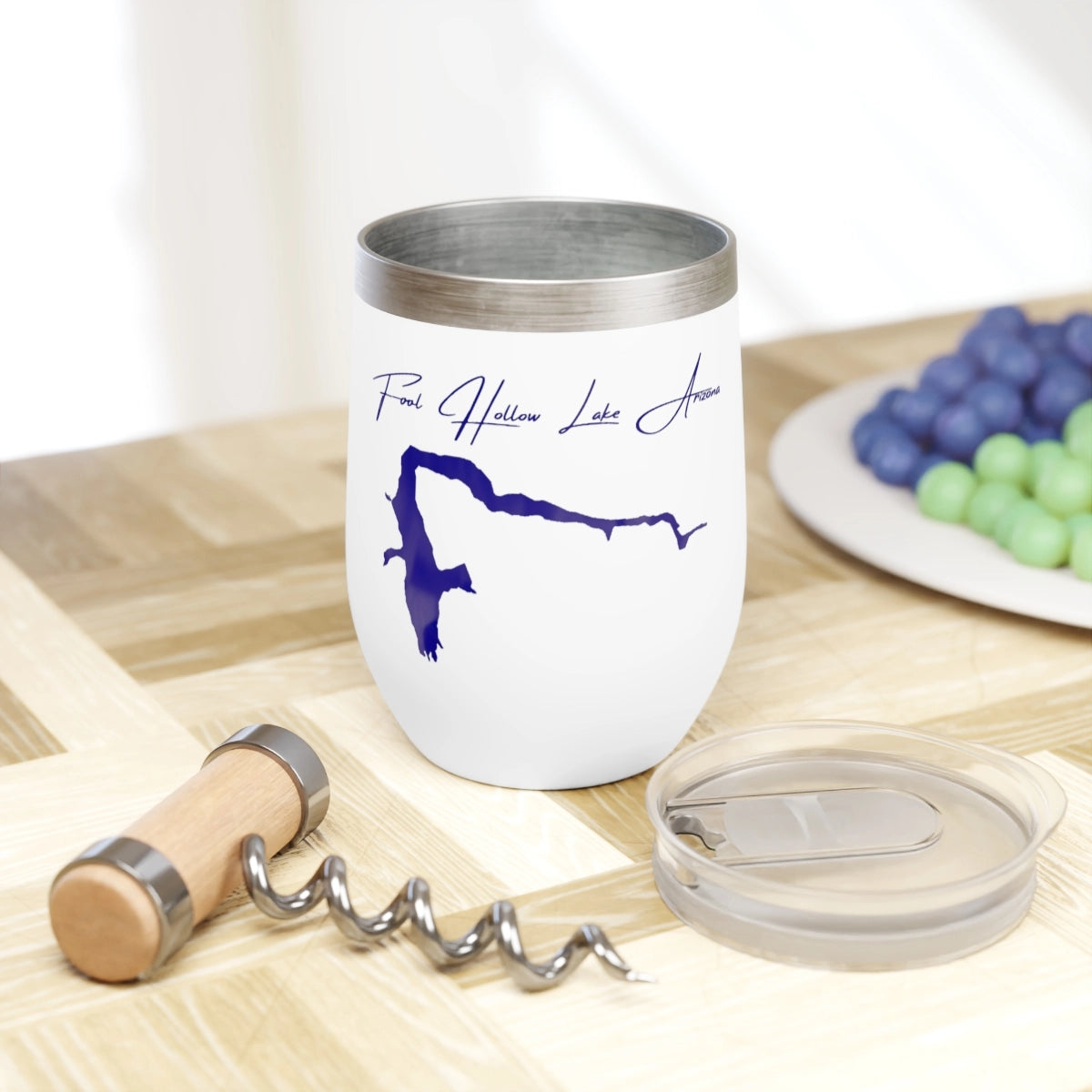 Arizona  Fool  Hollow  Lake  Wine  Tumbler  other  position  view  from  context  white.webp