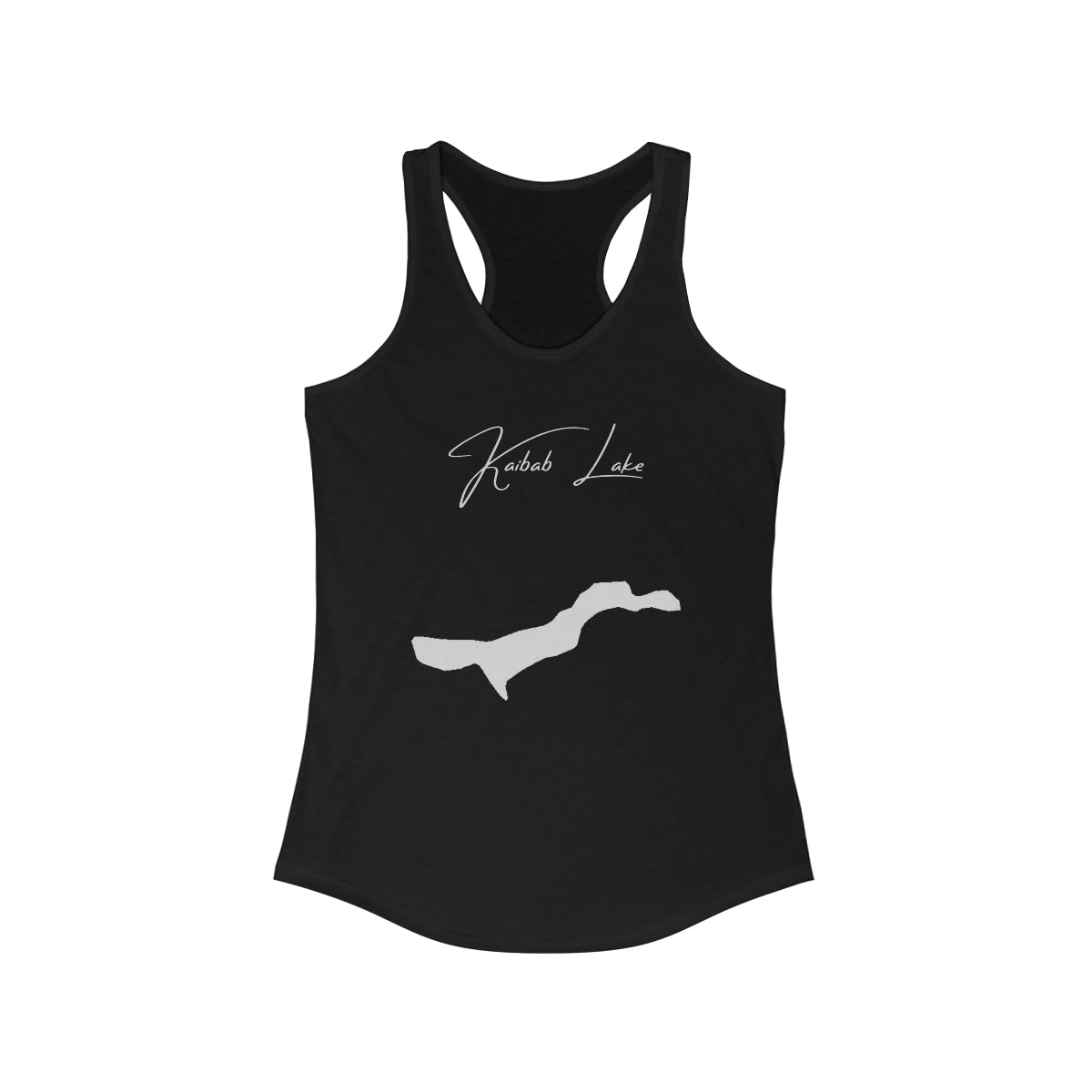 Arizona  Kaibab  Lake  Racerback-Tank  front  position  view  from  front  solid  black.webp