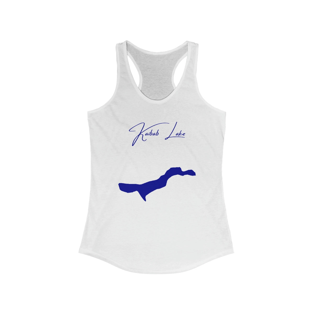 Arizona  Kaibab  Lake  Racerback-Tank  front  position  view  from  front  solid  white.webp