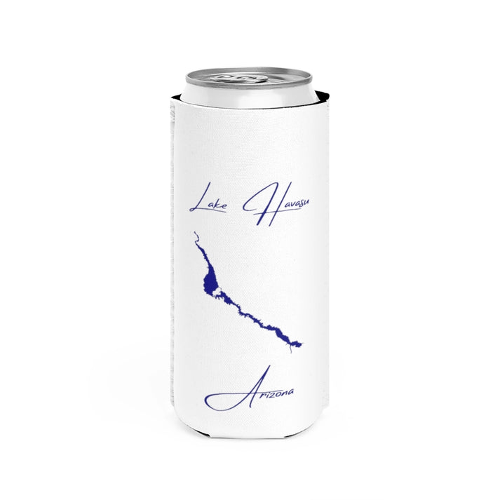 Arizona  Lake  Havasu  Slim  Can  Koozie  front  position  view  from  front  white.webp